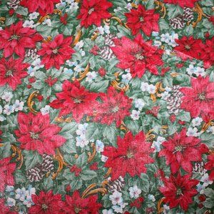 Poinsetta Vinyl with flannel Back